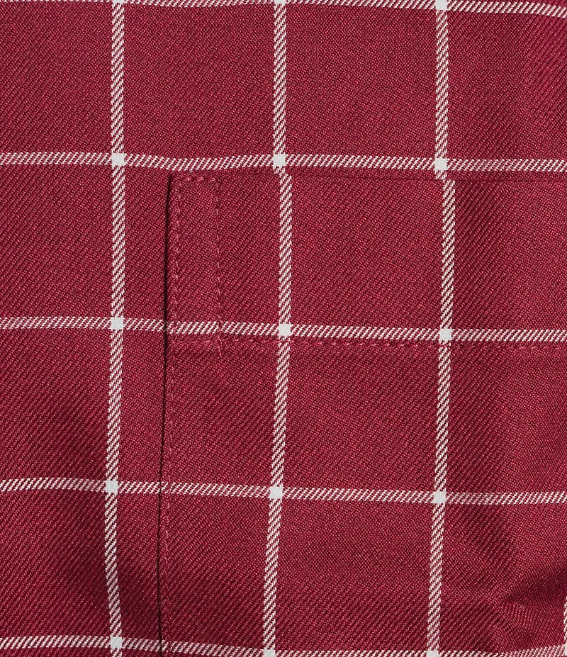 Gold Label Roundtree & Yorke Non-Iron Long Sleeve Windowpane Jaspe Sport Shirt