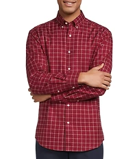 Gold Label Roundtree & Yorke Non-Iron Long Sleeve Windowpane Jaspe Sport Shirt