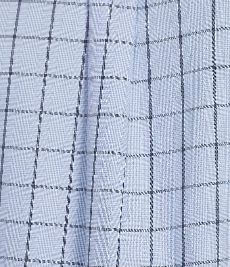 Gold Label Roundtree & Yorke Non-Iron Long Sleeve Windowpane Sport Shirt