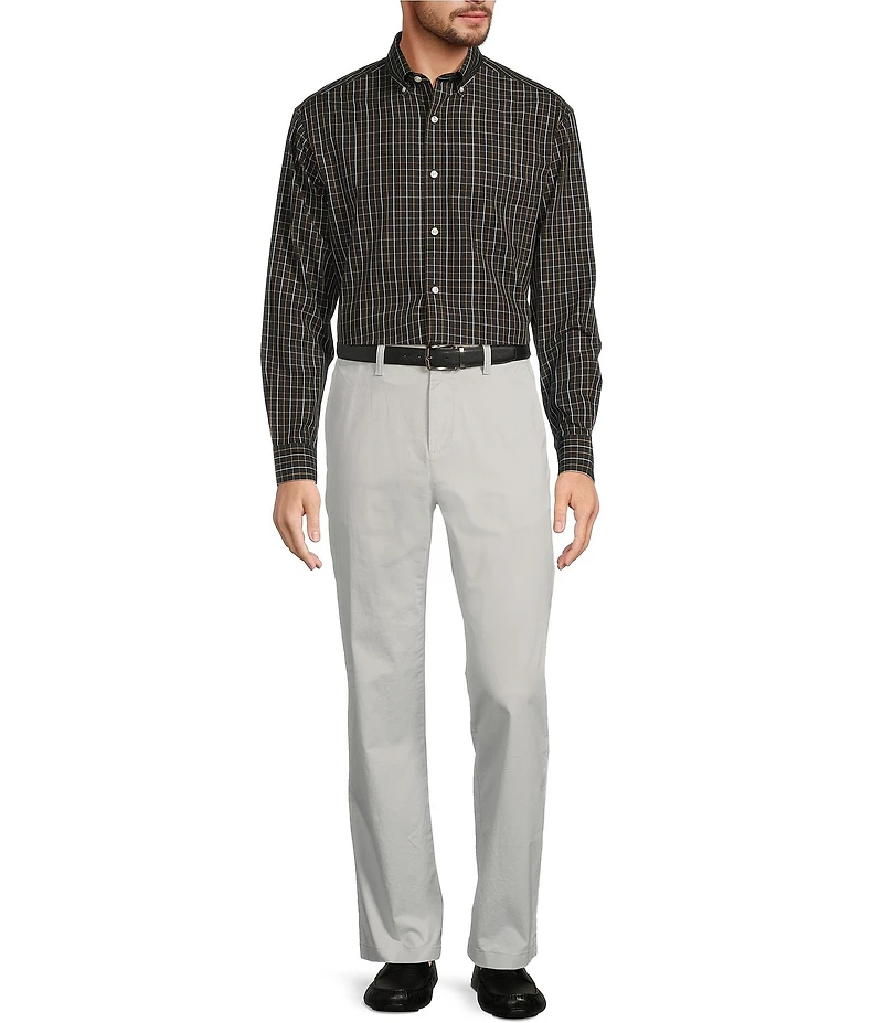 Gold Label Roundtree & Yorke Non-Iron Long Sleeve Windowpane Sport Shirt