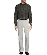 Gold Label Roundtree & Yorke Non-Iron Long Sleeve Windowpane Sport Shirt