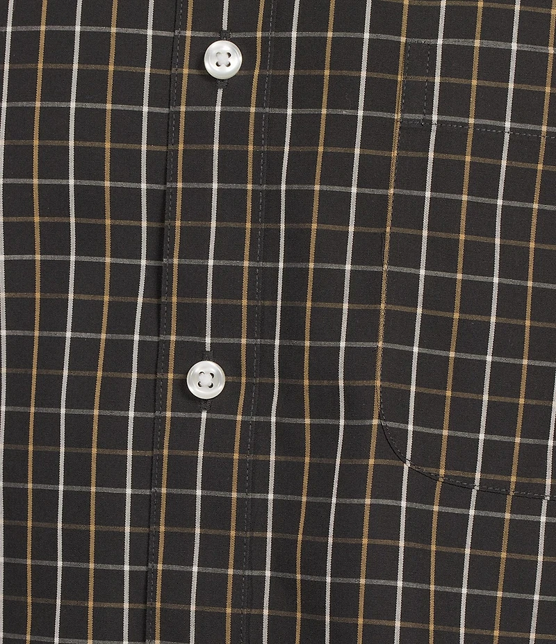 Gold Label Roundtree & Yorke Non-Iron Long Sleeve Windowpane Sport Shirt