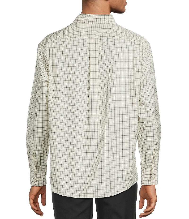 Gold Label Roundtree & Yorke Non-Iron Long Sleeve Windowpane Twill Sport Shirt
