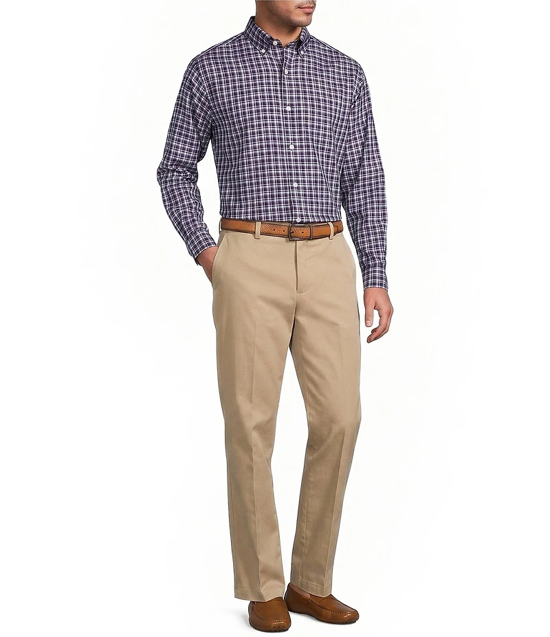 Gold Label Roundtree & Yorke Non-Iron Medium Plaid Twill Sport Shirt
