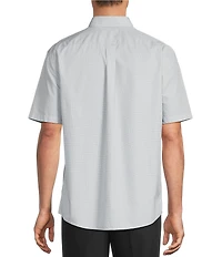 Gold Label Roundtree & Yorke Non-Iron Short Sleeve Circle Print Poplin Sport Shirt
