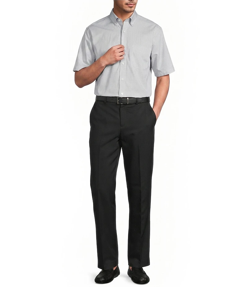 Gold Label Roundtree & Yorke Non-Iron Short Sleeve Circle Print Poplin Sport Shirt