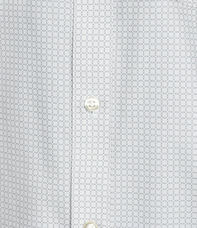 Gold Label Roundtree & Yorke Non-Iron Short Sleeve Circle Print Poplin Sport Shirt