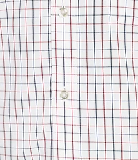 Gold Label Roundtree & Yorke Non-Iron Short Sleeve Grid Pattern Poplin Sport Shirt