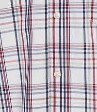 Gold Label Roundtree & Yorke Non-Iron Short Sleeve Large Plaid Poplin Sport Shirt