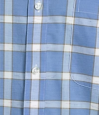 Gold Label Roundtree & Yorke Non-Iron Short Sleeve Large Windowpane Pattern Sport Shirt