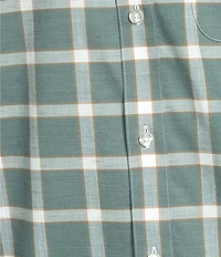 Gold Label Roundtree & Yorke Non-Iron Short Sleeve Large Windowpane Pattern Sport Shirt