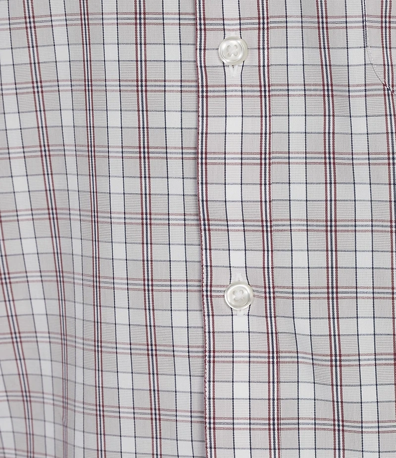 Gold Label Roundtree & Yorke Non-Iron Short Sleeve Medium Plaid Poplin Sport Shirt