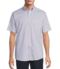 Gold Label Roundtree & Yorke Non-Iron Short Sleeve Small Plaid Sport Shirt