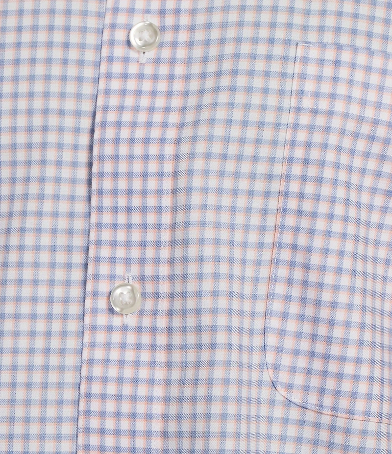 Gold Label Roundtree & Yorke Non-Iron Short Sleeve Small Plaid Sport Shirt