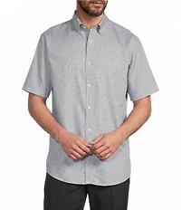 Gold Label Roundtree & Yorke Non-Iron Short Sleeve Solid Dobby Sport Shirt