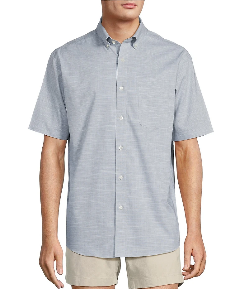 Gold Label Roundtree & Yorke Non-Iron Short Sleeve Solid Sport Shirt