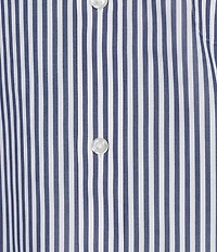Gold Label Roundtree & Yorke Non-Iron Short Sleeve Striped Poplin Sport Shirt