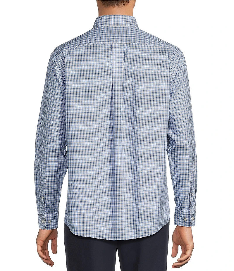 Gold Label Roundtree & Yorke Non-Iron Small Plaid Twill Sport Shirt