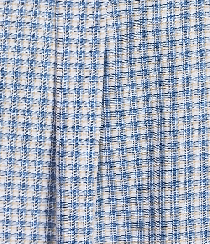 Gold Label Roundtree & Yorke Non-Iron Small Plaid Twill Sport Shirt
