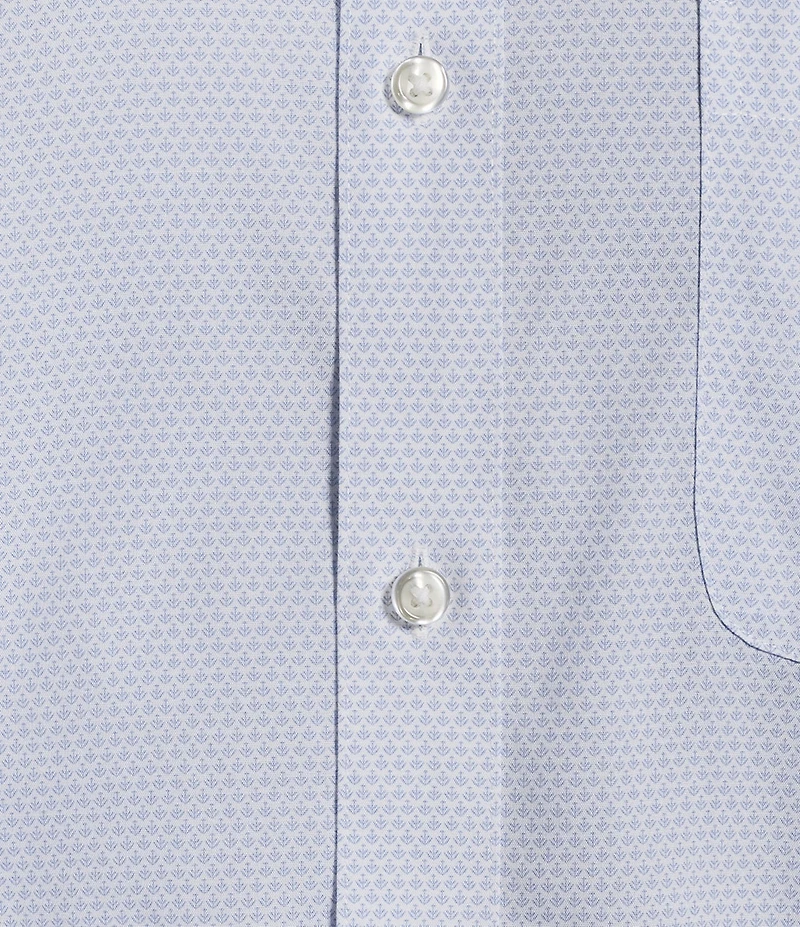 Gold Label Roundtree & Yorke Slim Fit Non-Iron Long Sleeve Geometric Print Sport Shirt