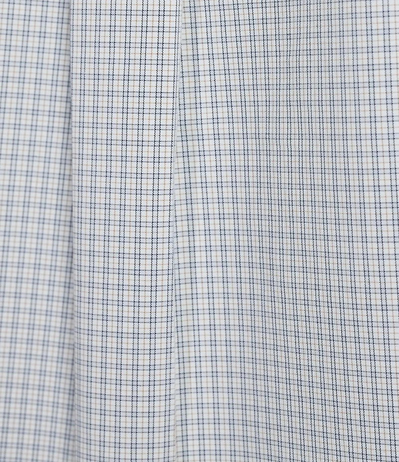 Gold Label Roundtree & Yorke Slim Fit Non-Iron Long Sleeve Small Check Sport Shirt