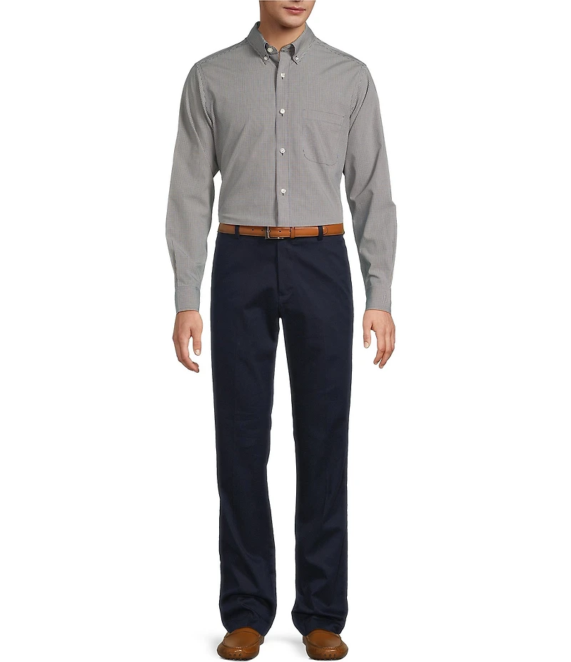 Gold Label Roundtree & Yorke Slim Fit Non-Iron Long Sleeve Small Check Sport Shirt