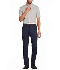 Gold Label Roundtree & Yorke Slim Fit Non-Iron Short Sleeve Check Sport Shirt