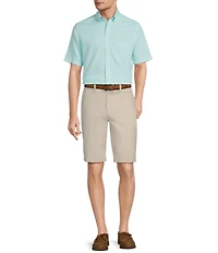 Gold Label Roundtree & Yorke Slim Fit Non-Iron Short Sleeve Gingham Print Sport Shirt