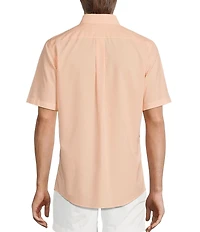 Gold Label Roundtree & Yorke Slim Fit Non-Iron Short Sleeve Gingham Print Sport Shirt