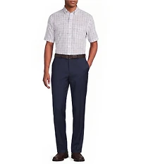 Gold Label Roundtree & Yorke Slim Fit Non-Iron Short Sleeve Medium Plaid Sport Shirt