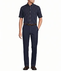 Gold Label Roundtree & Yorke Slim Fit Non-Iron Short Sleeve Medium Plaid Sport Shirt