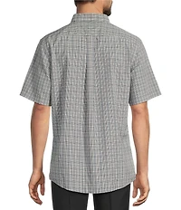Gold Label Roundtree & Yorke Slim Fit Non-Iron Short Sleeve Plaid Sport Shirt