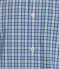 Gold Label Roundtree & Yorke Slim Fit Non-Iron Short Sleeve Small Plaid Pattern Sport Shirt