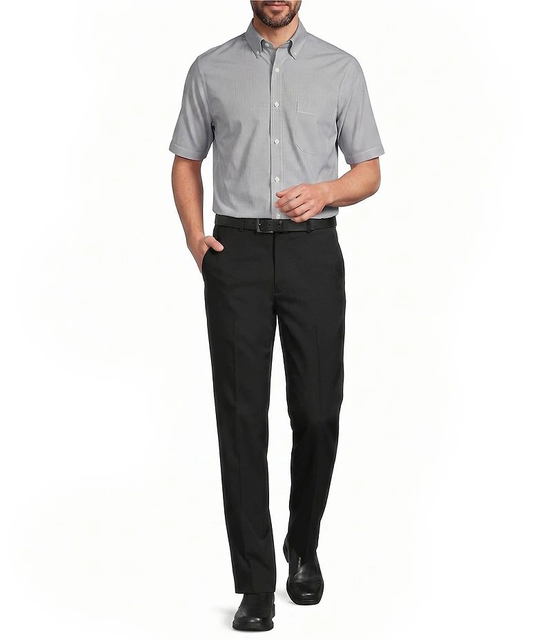 Gold Label Roundtree & Yorke Slim Fit Non-Iron Short Sleeve Solid Sport Shirt