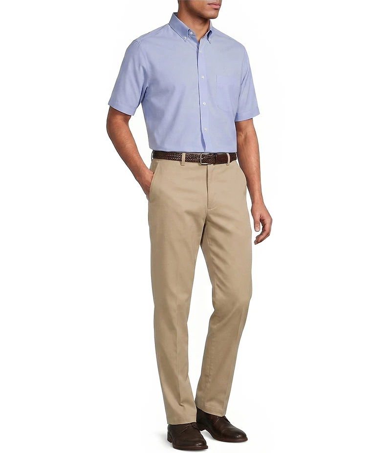 Gold Label Roundtree & Yorke Slim Fit Non-Iron Short Sleeve Solid Sport Shirt