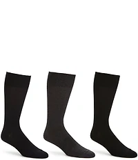 Gold Label Roundtree & Yorke Solid Ribbed Crew Socks 3-Pack