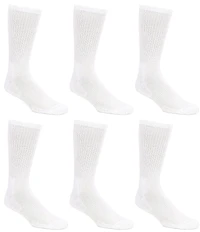 Gold Label Roundtree & Yorke Sport Performance Crew Athletic Socks 6-Pack