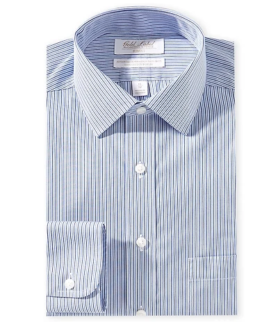 Gold Label Roundtree & Yorke William Slim Fit Non-Iron Spread Collar Striped Dress Shirt