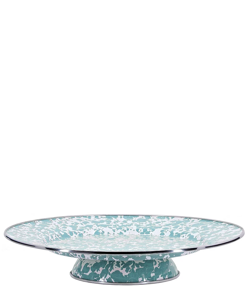 Golden Rabbit Enamelware Swirl Cake Plate