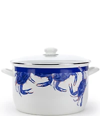 Golden Rabbit Enamelware Blue Crab 18-Quart Stock Pot