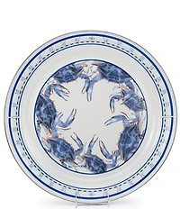 Golden Rabbit Enamelware Blue Crab Collection Large Tray