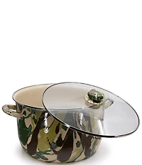 Golden Rabbit Enamelware Camouflage 18-Quart Stock Pot