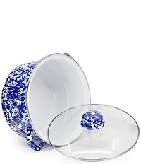 Golden Rabbit Enamelware Cobalt Swirl 6-Quart Stock Pot