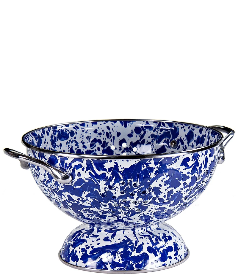 Golden Rabbit Enamelware Swirl Colander