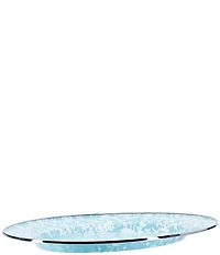 Golden Rabbit Enamelware Swirl Oval Platter