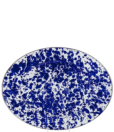 Golden Rabbit Enamelware Swirl Oval Platter