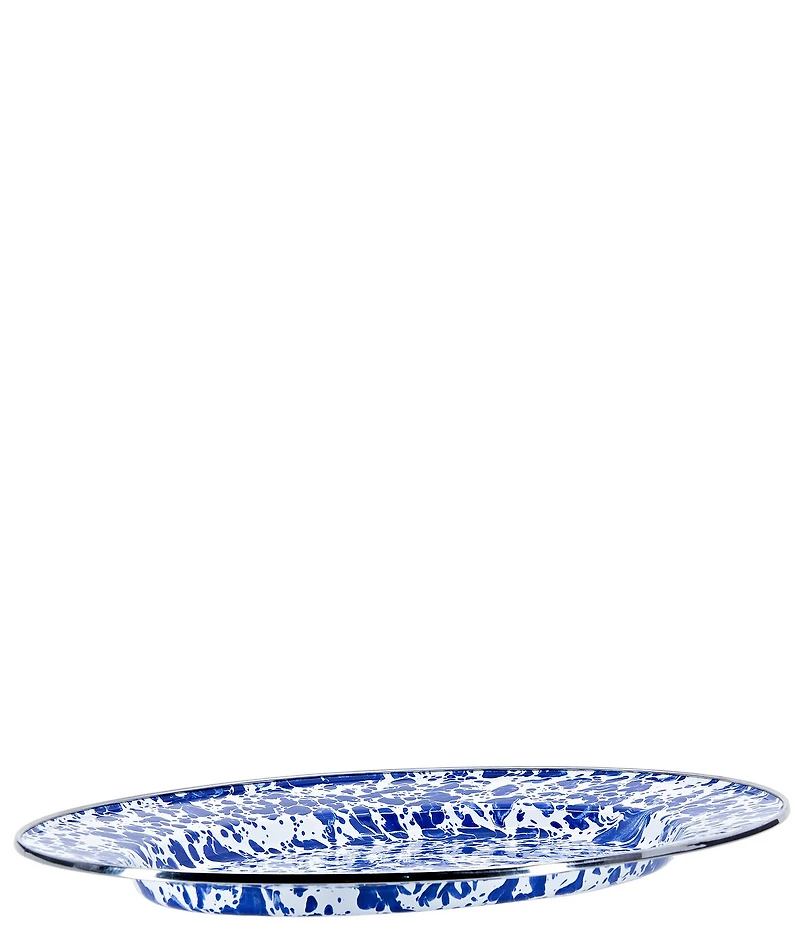 Golden Rabbit Enamelware Swirl Oval Platter