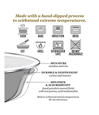 Golden Rabbit Enamelware Swirl Nesting Bowls, Set of 3