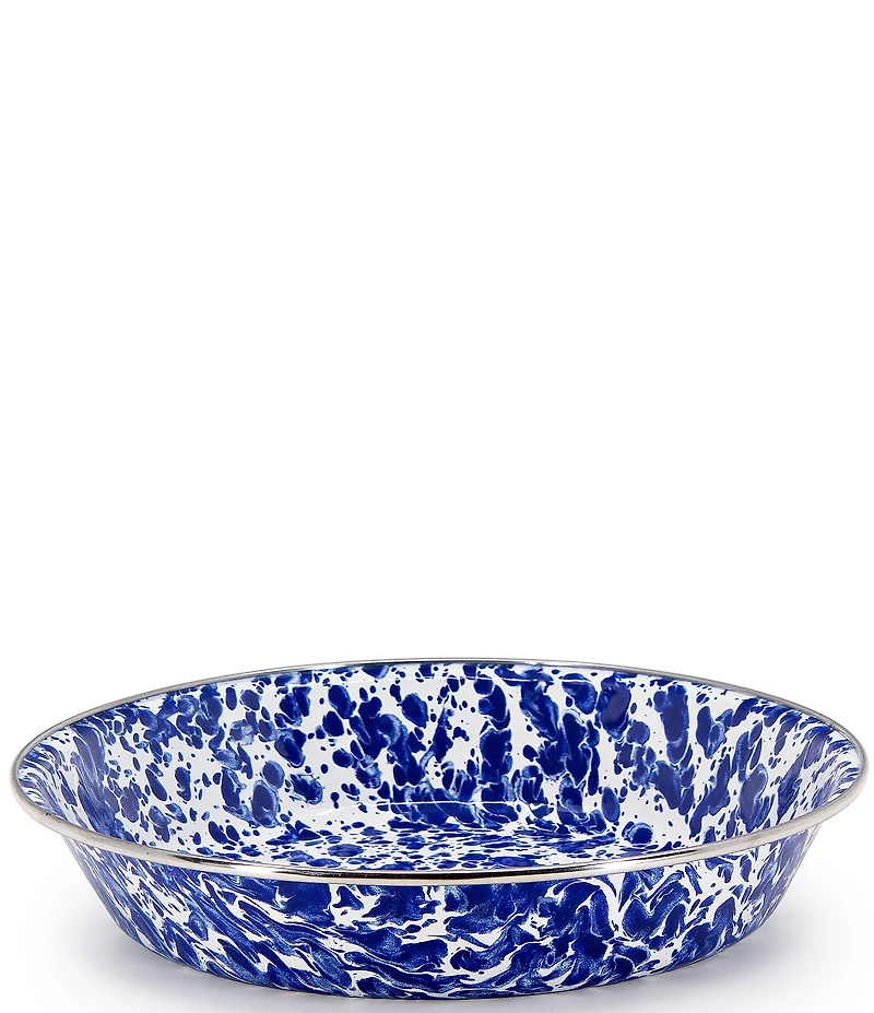 Golden Rabbit Enamelware Swirl Pie Plate