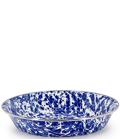 Golden Rabbit Enamelware Swirl Pie Plate